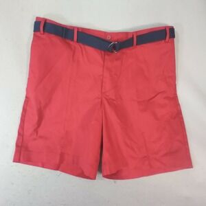 Savane shorts men's‎ 42 x 8 red cotton with belt outdoor retro NEW